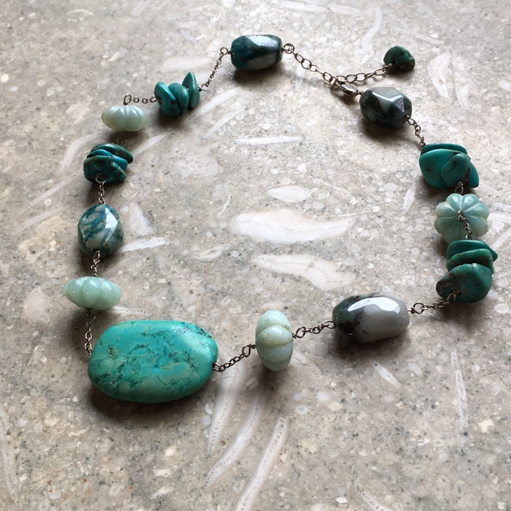 Genuine Turquoise Gemstone Necklace